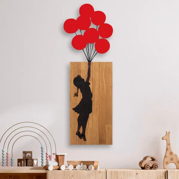 Dekoratívny drevený doplnok na stenu Banksy - 17