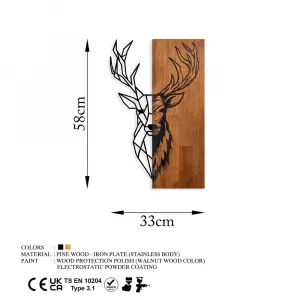 Dekoratívny drevený doplnok na stenu Red Deer 1