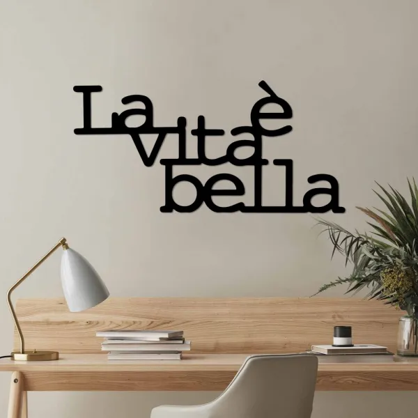 Dekoratívny kovový doplnok na stenu Vita E Bella 1