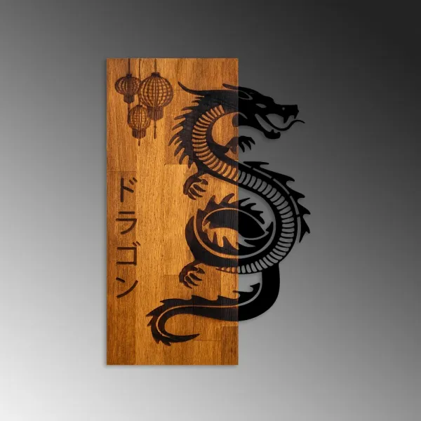 Dekoratívny drevený doplnok na stenu Dragon