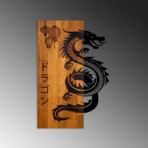 Dekoratívny drevený doplnok na stenu Dragon