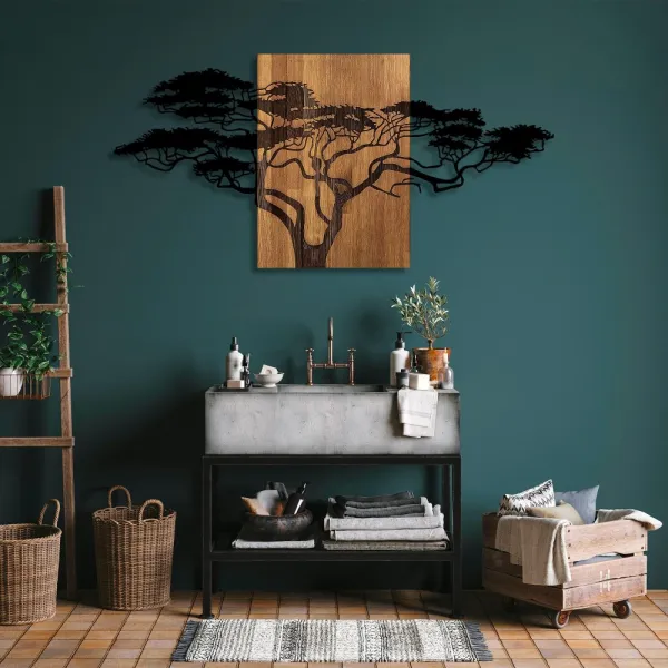 Dekoratívny drevený doplnok na stenu Acacia Tree - 329