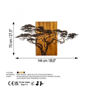 Dekoratívny drevený doplnok na stenu Acacia Tree - 329-A