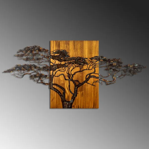 Dekoratívny drevený doplnok na stenu Acacia Tree - 329-A