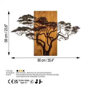 Dekoratívny drevený doplnok na stenu Acacia Tree - 387-A