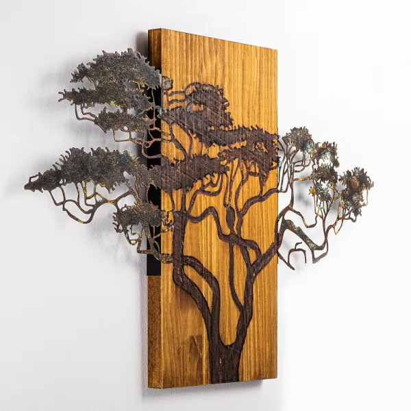 Dekoratívny drevený doplnok na stenu Acacia Tree - 387-A
