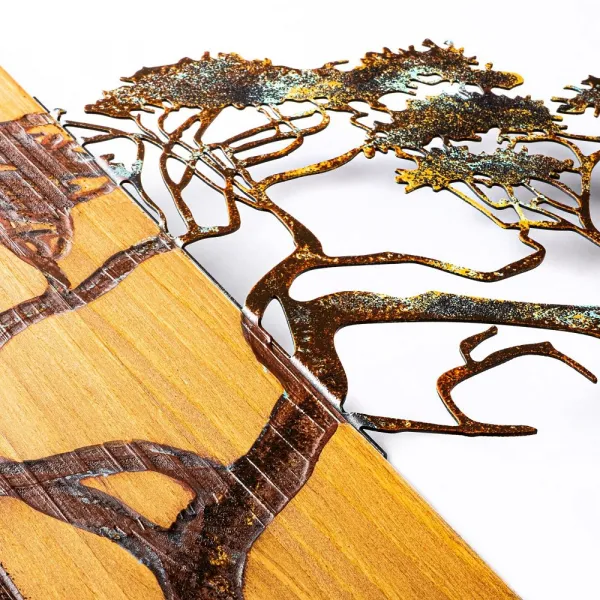 Dekoratívny drevený doplnok na stenu Acacia Tree - 387-A
