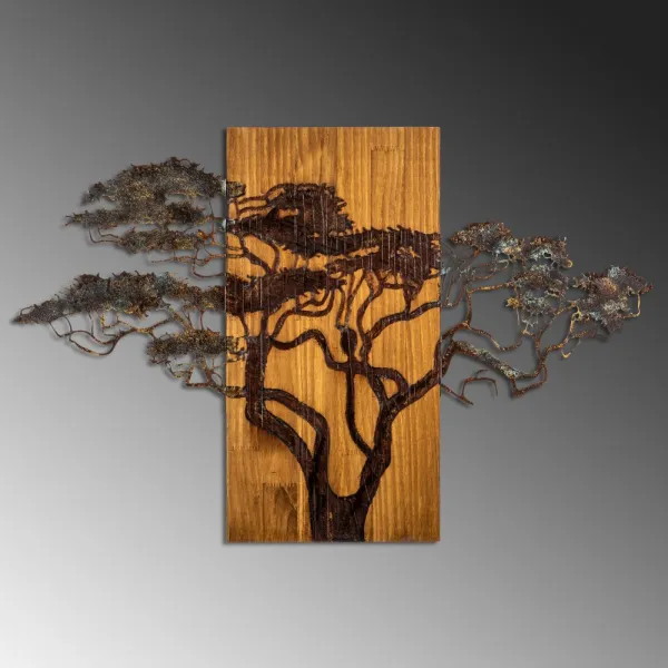 Dekoratívny drevený doplnok na stenu Acacia Tree - 387-A