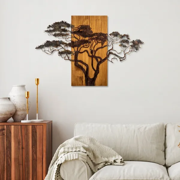 Dekoratívny drevený doplnok na stenu Acacia Tree - 387-A