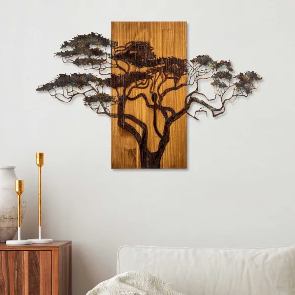 Dekoratívny drevený doplnok na stenu Acacia Tree - 387-A