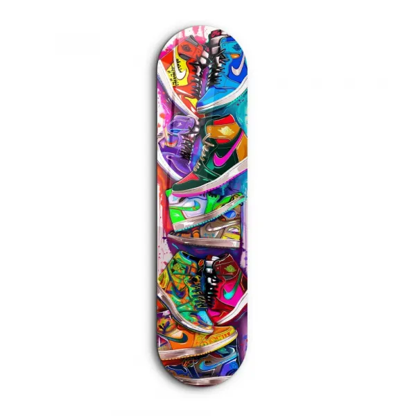 Dekoratívny obraz z tvrdeného skla Colorful Sneakers