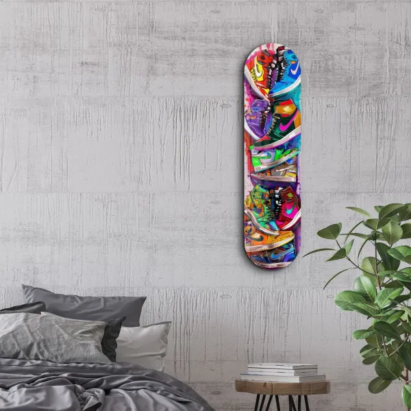 Dekoratívny obraz z tvrdeného skla Colorful Sneakers