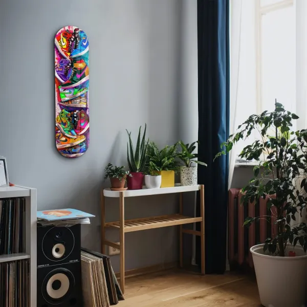 Dekoratívny obraz z tvrdeného skla Colorful Sneakers