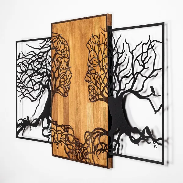 Dekoratívny drevený doplnok na stenu Tree Love - 312