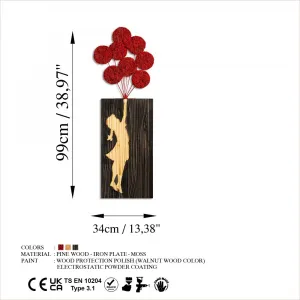 Dekoratívny drevený doplnok na stenu Banksy - 17-1