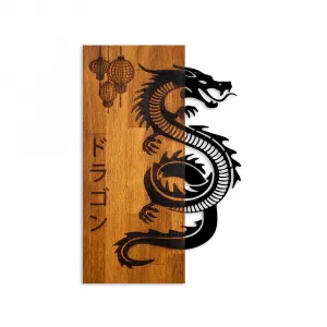 Dekoratívny drevený doplnok na stenu Dragon