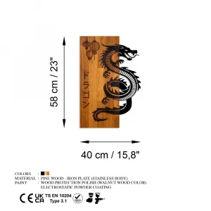 Dekoratívny drevený doplnok na stenu Dragon