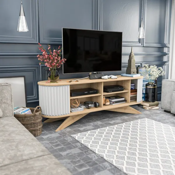 TV stolík Stor - Sapphire, White