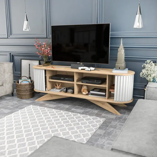 TV stolík Stor - Sapphire, White