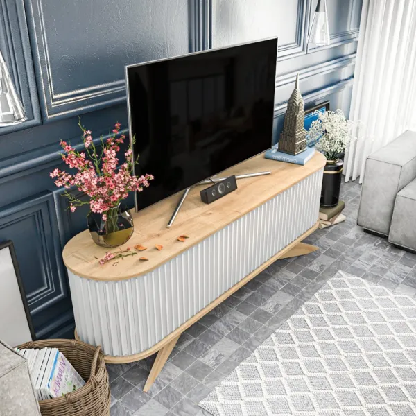 TV stolík Stor - Sapphire, White