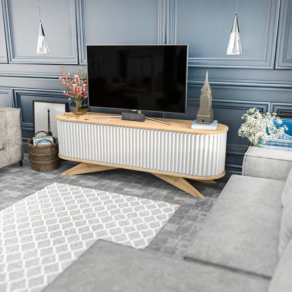 TV stolík Stor - Sapphire, White