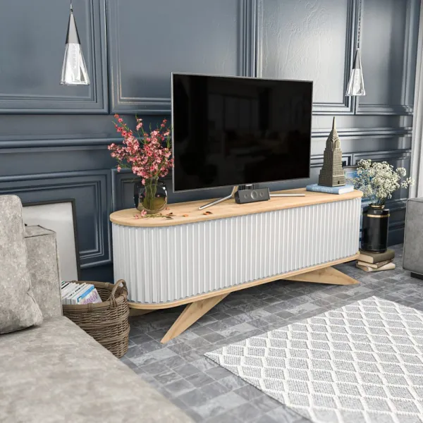 TV stolík Stor - Sapphire, White