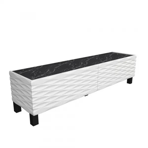 TV stolík Lerze - White, Black
