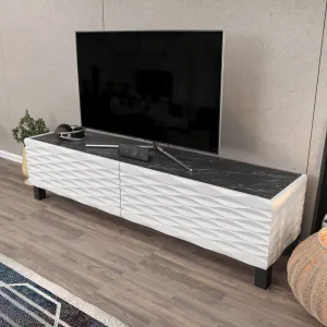 TV stolík Lerze - White, Black