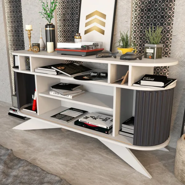 Príborník Stor - White, Anthracite