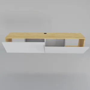TV stolík Poling - White, Sapphire