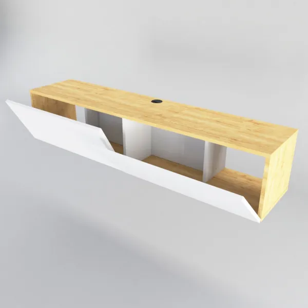 TV stolík Poling - White, Sapphire