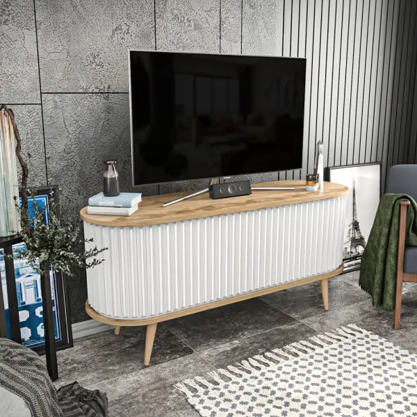 TV stolík Stor - Oud Oak, White