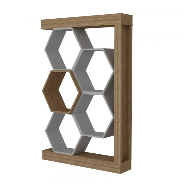Knižnica Artemis - Walnut, White