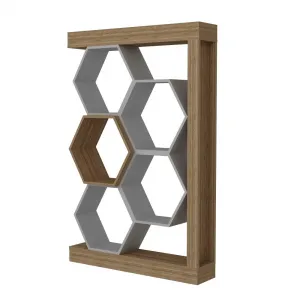 Knižnica Artemis - Walnut, White