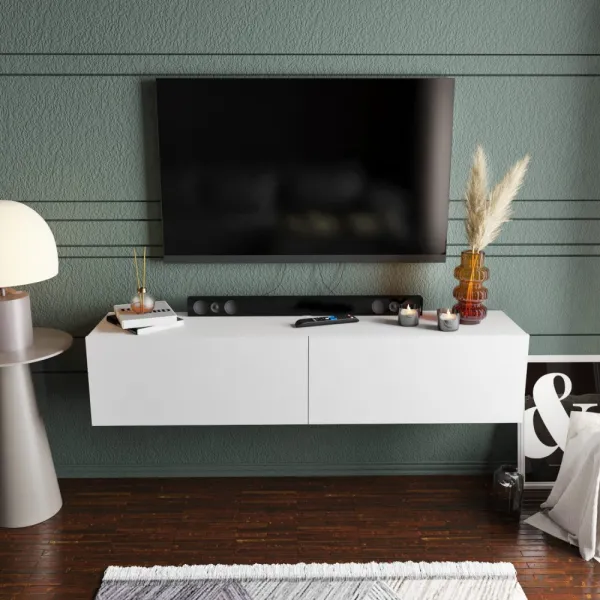 TV stolík Poling - White