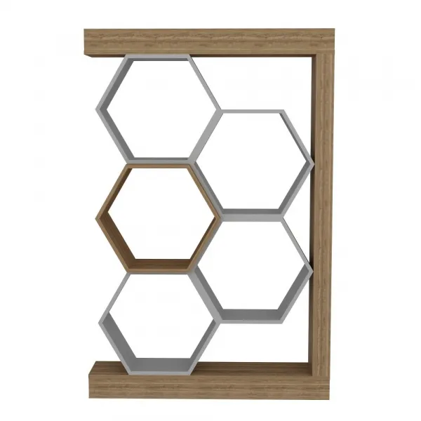 Knižnica Artemis - Walnut, White