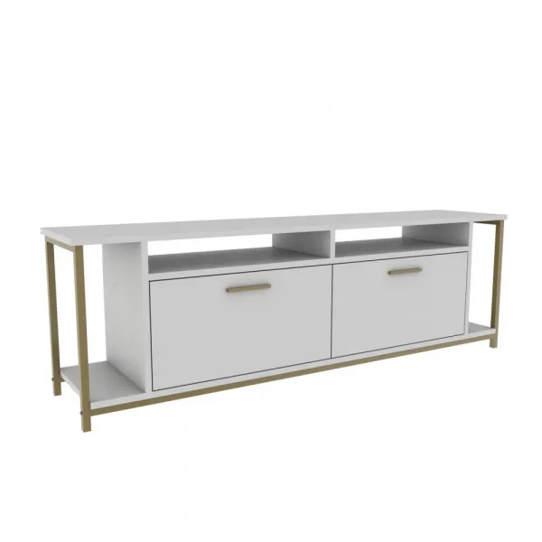 TV stolík Omar - White, Gold