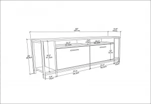 TV stolík Omar - Oak, Black