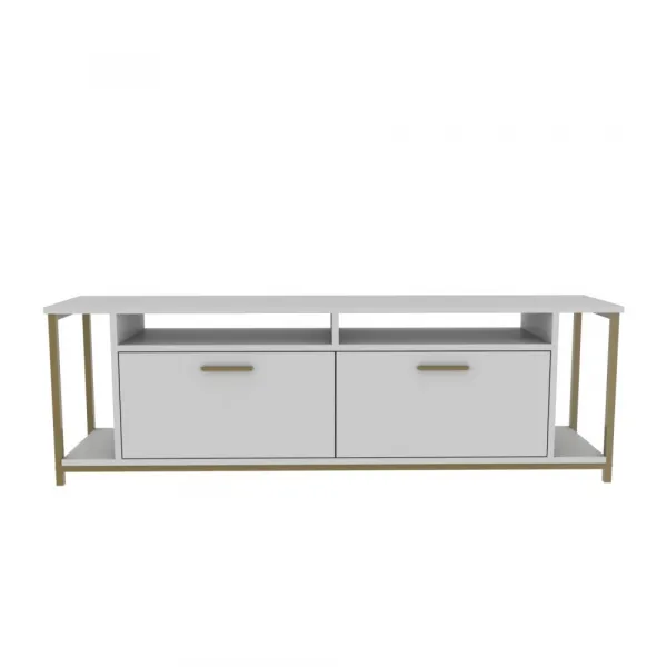 TV stolík Omar - White, Gold