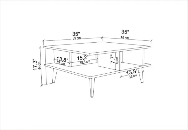Konferenčný stolík Akya Coffee Table - White
