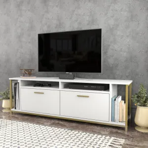 TV stolík Omar - White, Gold