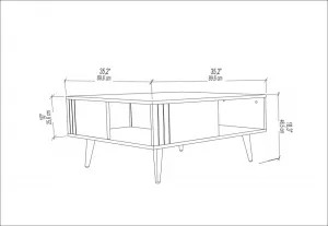 Konferenčný stolík Ronas - Walnut