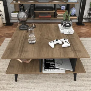 Konferenčný stolík Akya - Walnut, Black