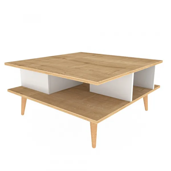 Konferenčný stolík Akya - Oak, White