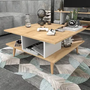Konferenčný stolík Akya - Oak, White