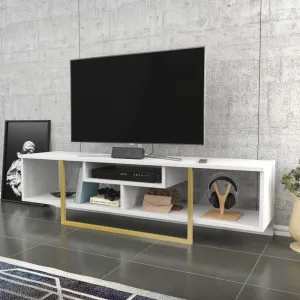 TV stolík Asal 150 - White, Gold