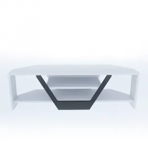 TV stolík Sares - White, Black