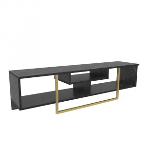 TV stolík Asal 150 - Black, Gold