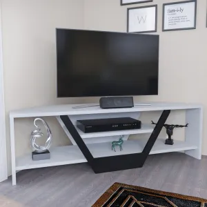 TV stolík Sares - White, Black