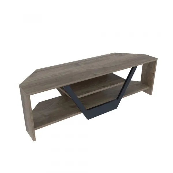 TV stolík Sares - Walnut, Black